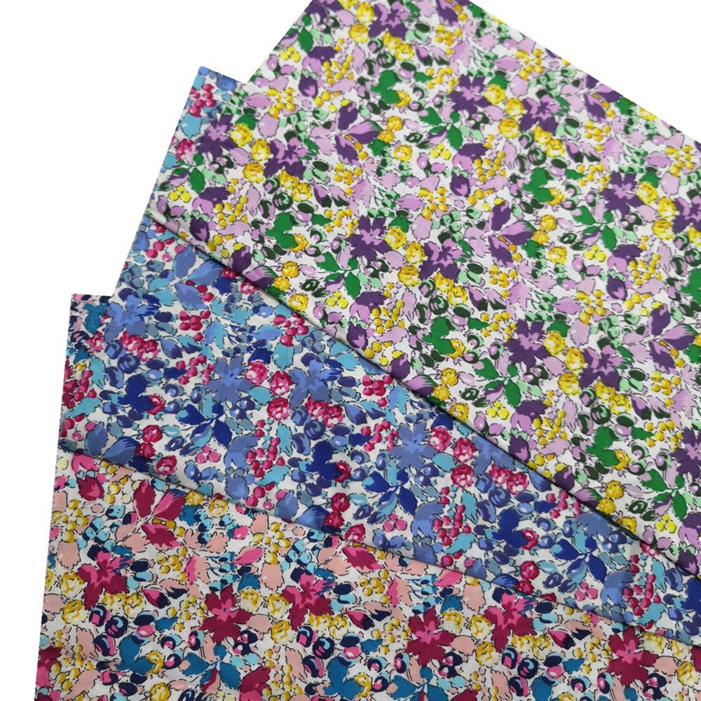 New High Density 100% Cotton Printed Wove Fabric Premium Blouse Dress Printed Cotton Fabric