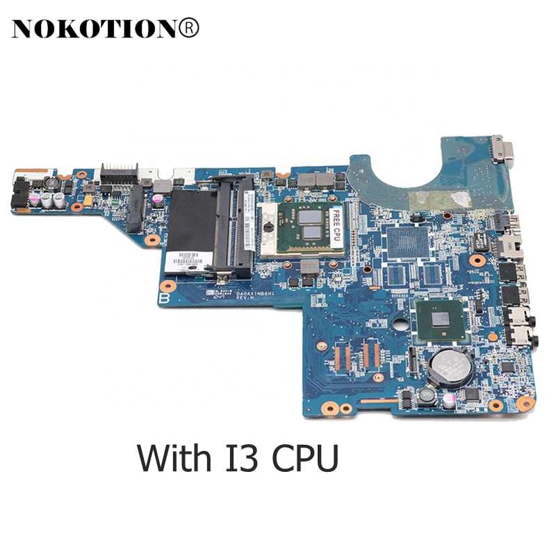 Материнская плата для ноутбука HP Pavilion G42 CQ62 CQ42 G62 Series s989 HM55 595184-001 DA0AX1MB6H1, материнская плата с процессором I3