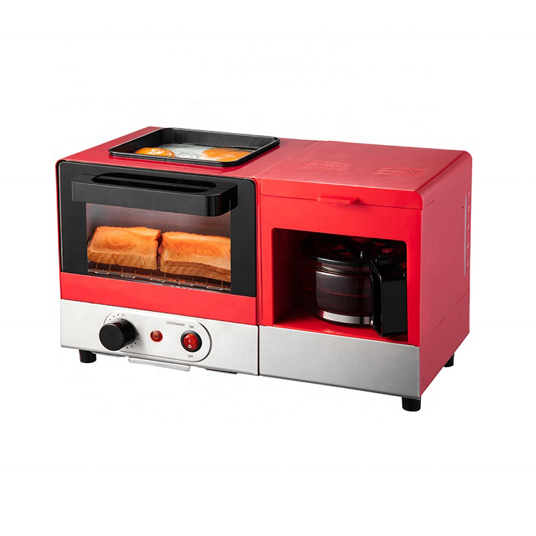 Electric practical multifanctional 3 in 1 coffee egg bread mini very small home use breakfast machine