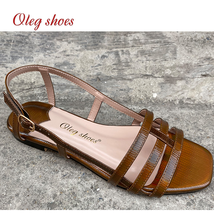 Модные дизайнерские сандалии Olegshoes для девушек, модель 2021 года, женские элегантные туфли на плоской подошве