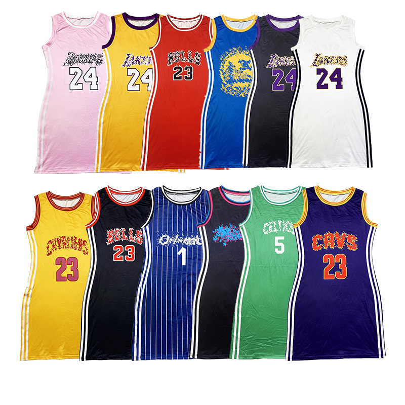 Wholesale Hot Sale Classical NBA- Woman Basketball Jersey Dress 24 Kobe Woman Basketball Jersey Dress