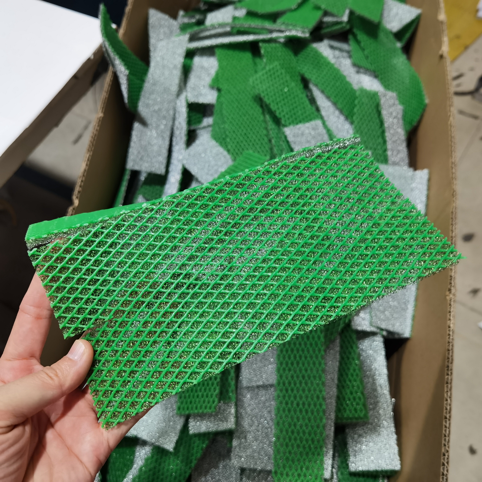 Custom green Electrostatic net for air conditioner/air purifier filter parts