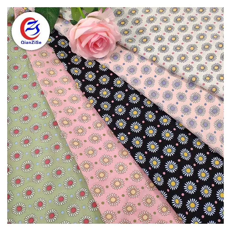 Fast delivery tissus polyester custom printed keqiao chiffon fabric for lady clothing
