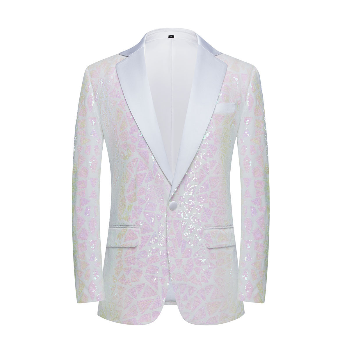 European and American men's triangular sequin suit jacket evening party coat jacket OEM