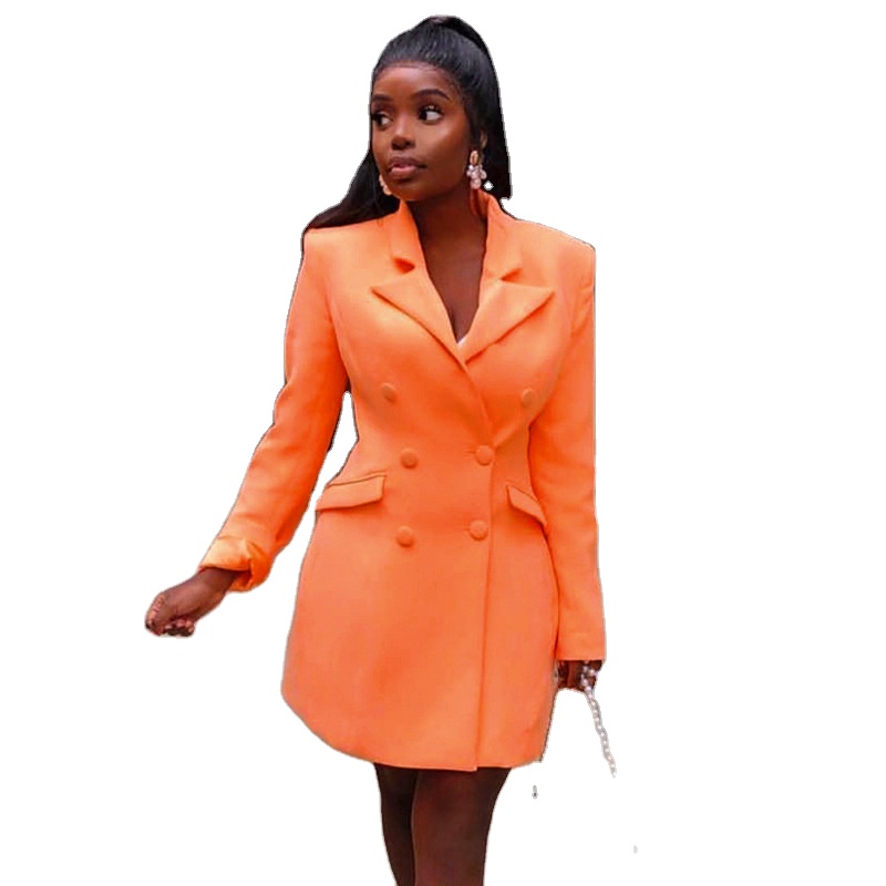 Fashion Style Button Casual Autumn Winter Blazers Ladies Women's Suits