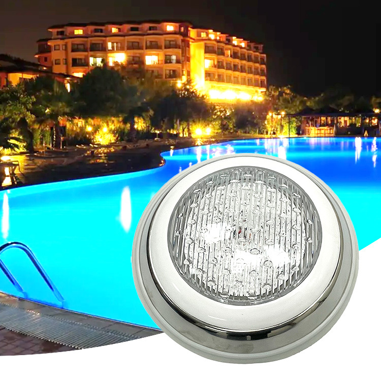 Ip68 12v Stainless Steel Wall-mounted Pool Lights 18w RGB Underwater Led Waterproof Swimming Pool Lamp
