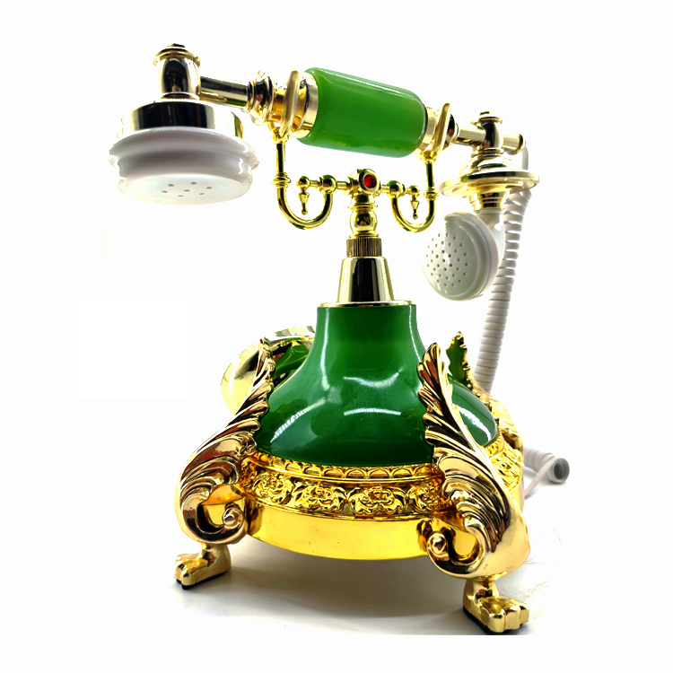 China Corded Green White Rotary Dial Old Fashioned Retro vintage Antique Landline Telephone