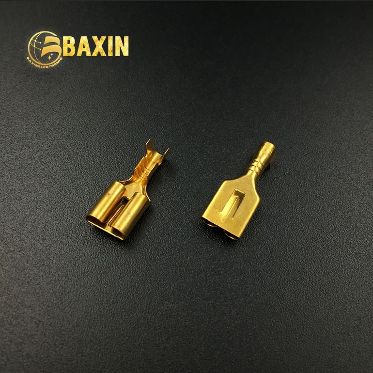 Флюоресцентная латунная Женская клемма faston с задним крючком DJ623-E6.3A/B/C