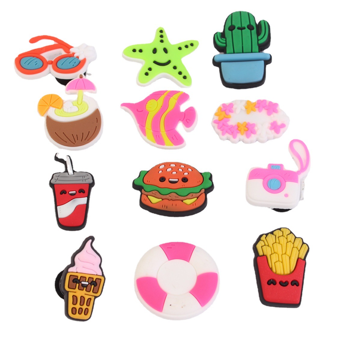 Customized cartoon PVC croc shoes decoration accessories cartoon shoe charms for shoes croc