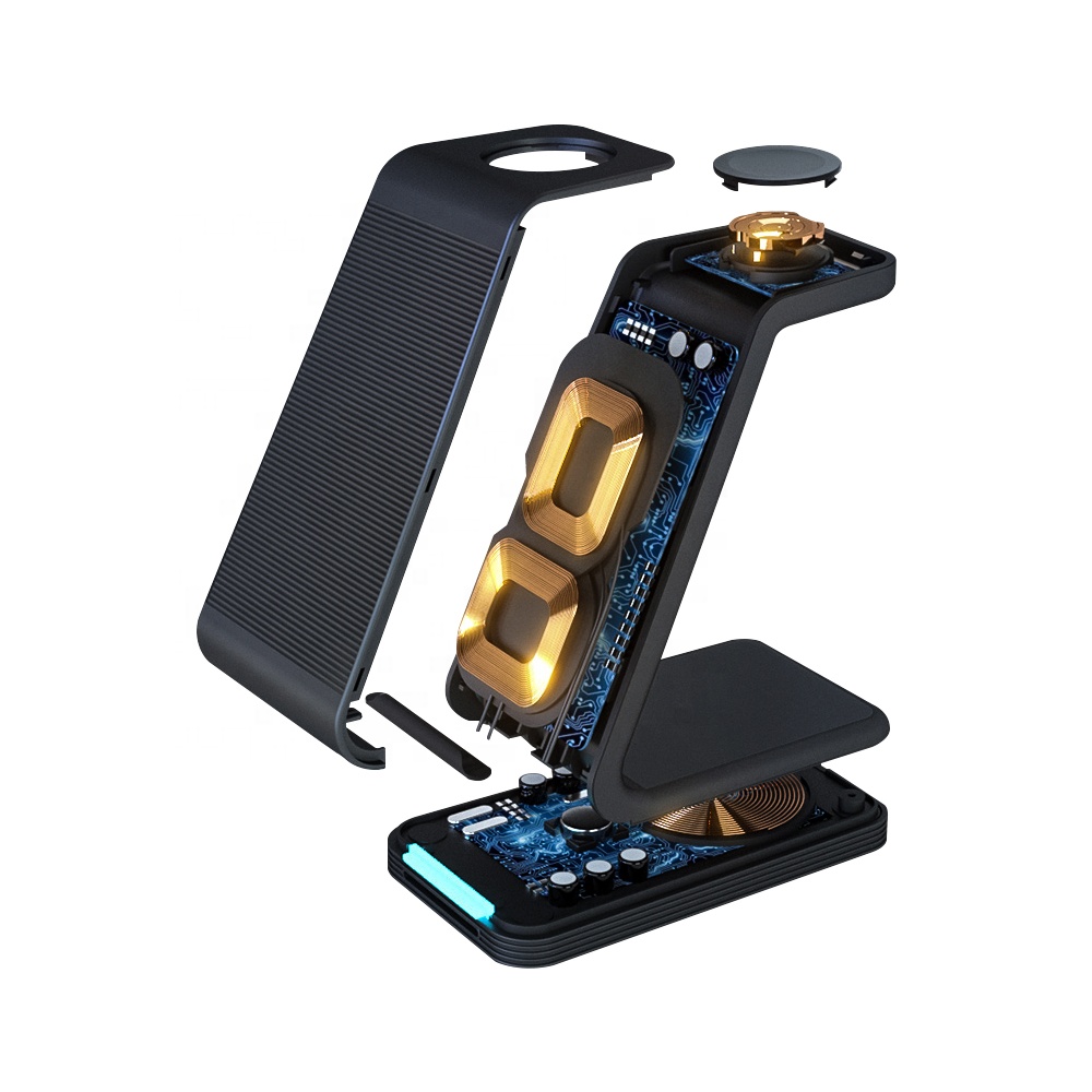 2021 amazon top sale3 in 1 wireless charger pad 3 in 1Wireless Charging Stand for apple magnetic charging station