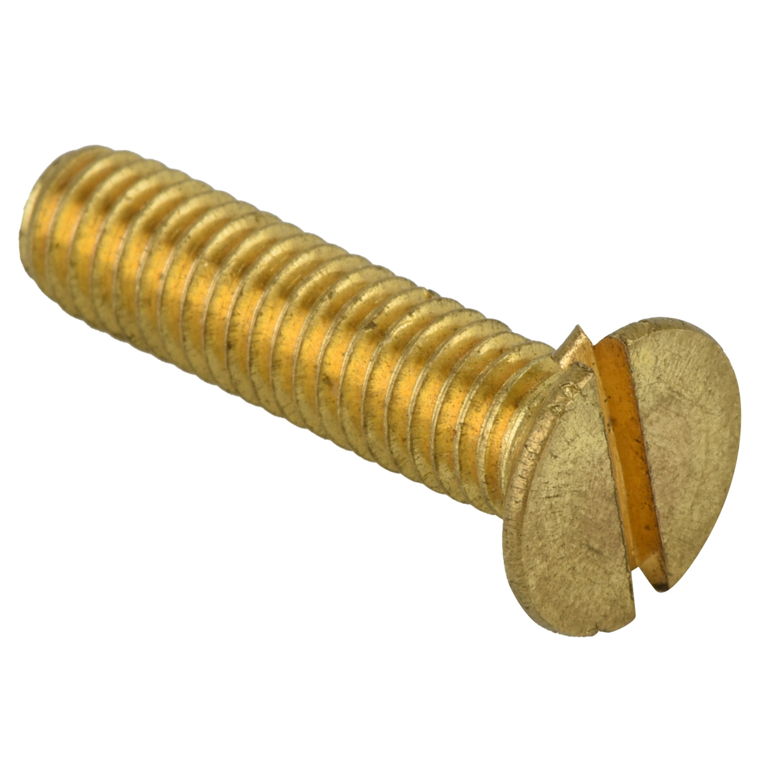 Brass stainless steel machine screw with slotted head flat head DIN963