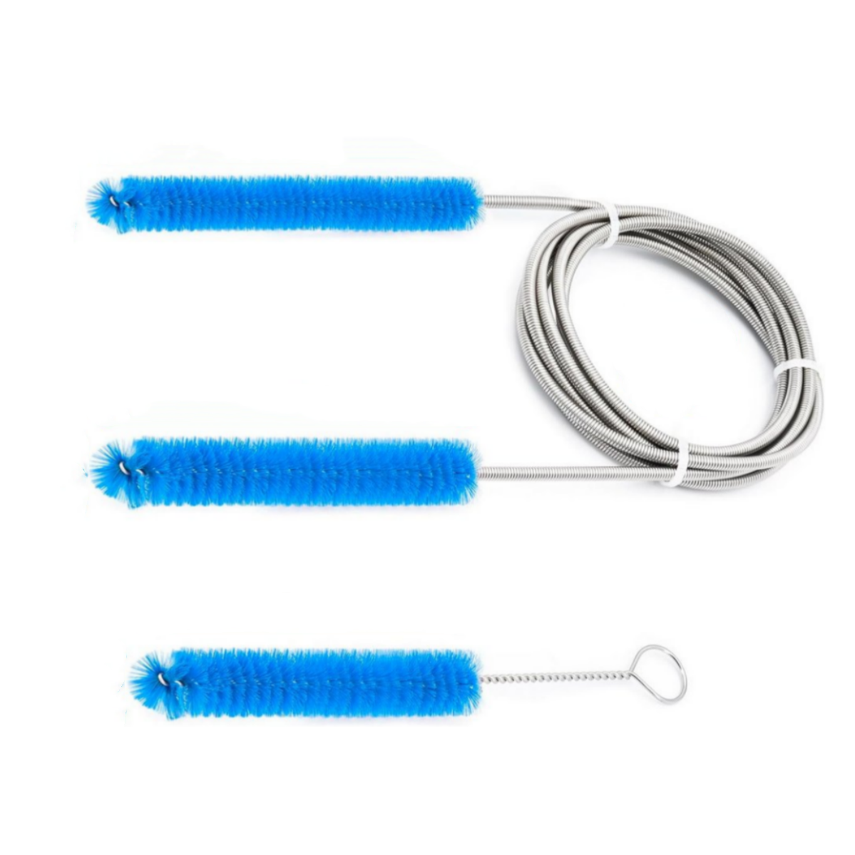 Flexible Drain Spring Double Head Hose Brush Double Elastic Ended Nylon Cleaner Hose Tube Pipe Brush CPAP Tube Cleaning Brush