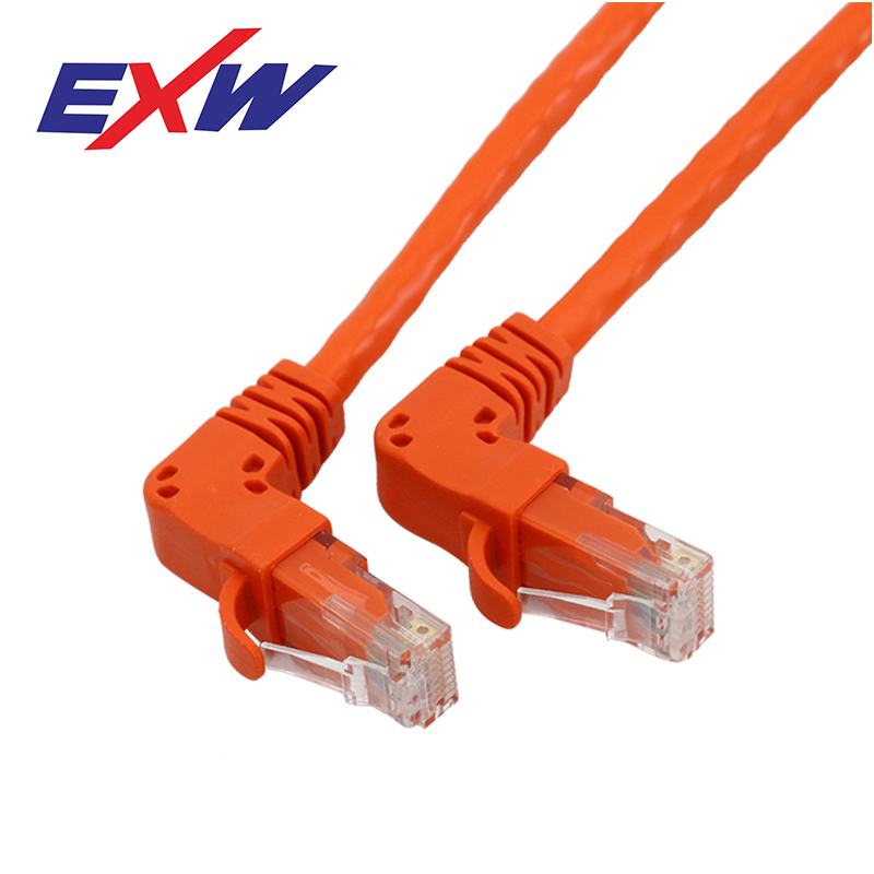 Высокое качество OEM Cat 6 неэкранированный UTP угловой LAN патч-корд кабели связи