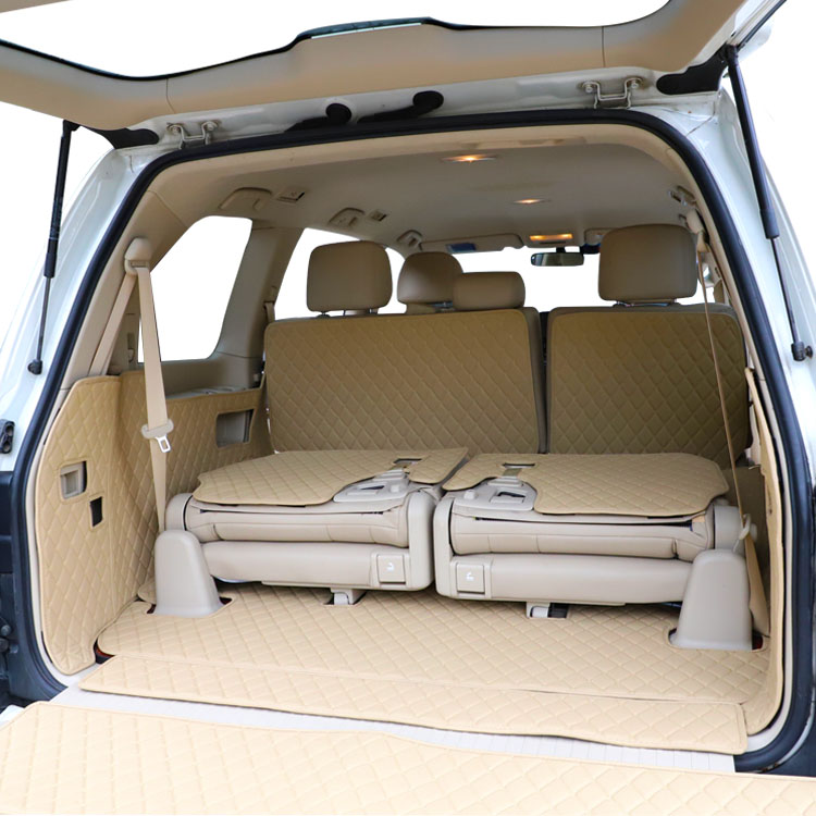 High Quality 5d PVC Leather Custom Rear Door Car Tailgate Trunk Floor Mats for Land Cruiser