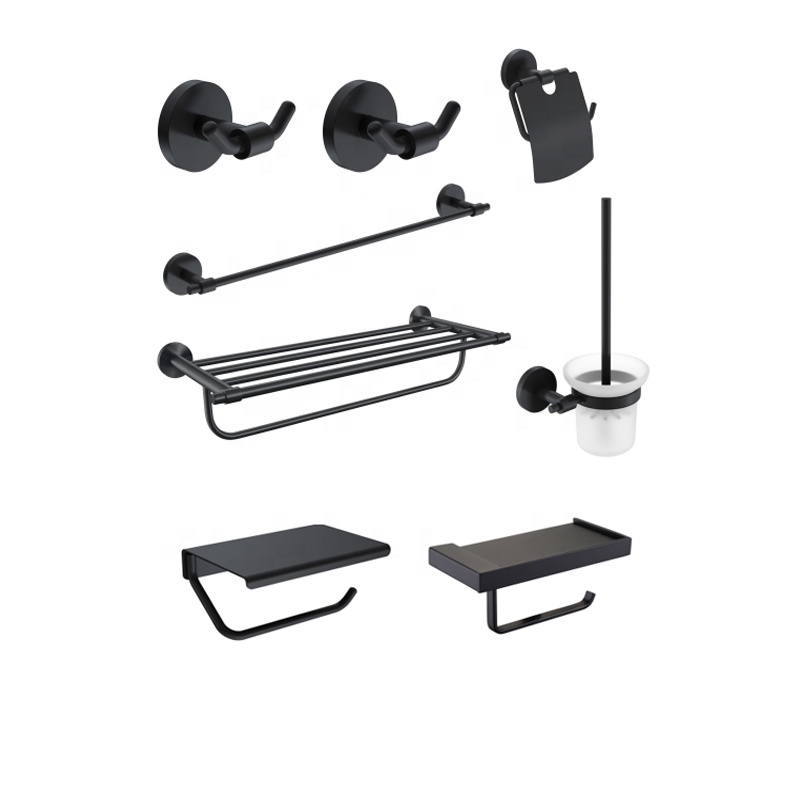 Modern Hotel Accessories Set Towel Rack Paper Stainless Steel bathroom holder