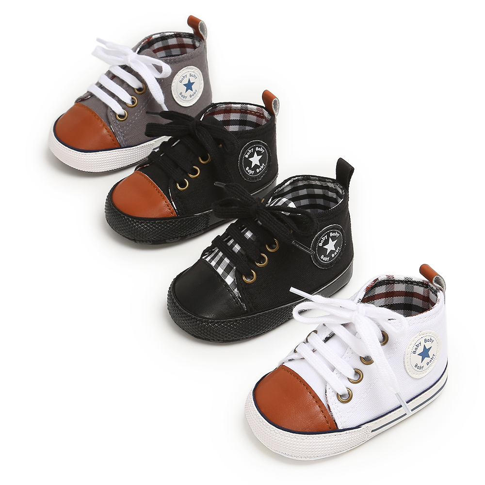 In stock wholesale Classic canvas soft sole antislip breathable baby shoes 2020
