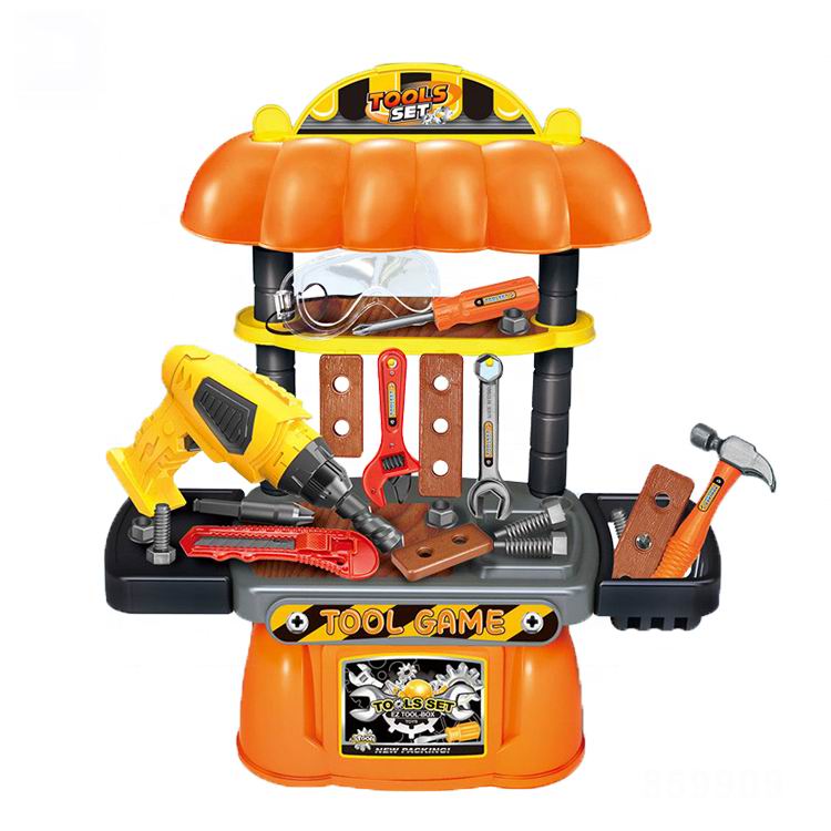 Pretend Play Intelligent Construction Tool Set DIY Learning Tool And Drill Toys Suitcase For Kids