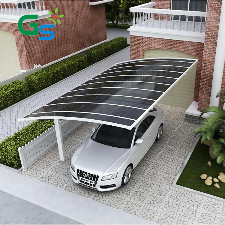 Guansu Customized 3Mm Grey Color Polycarbonate Solid Sheet Car Sharding Aluminum Canopy