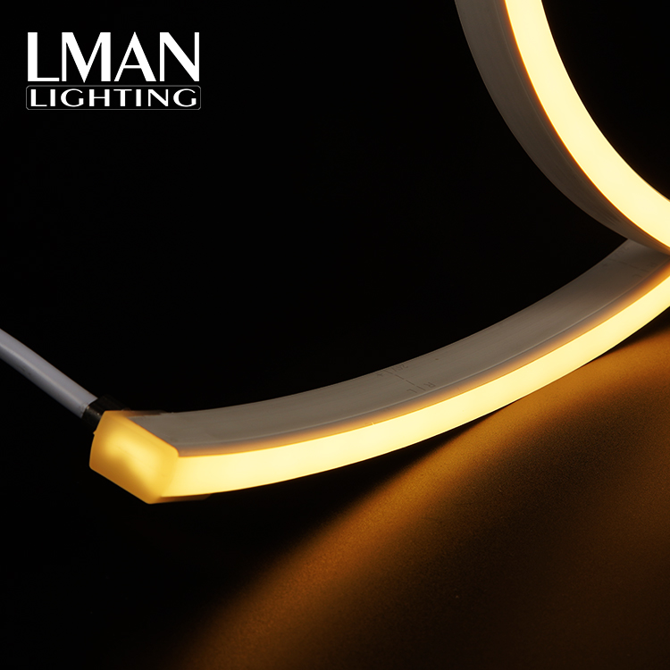 Side Bend Bottom Cable Entry IP68 Waterproof 12W/m 24V SMD 2835 PVC LED Neon Flex Light