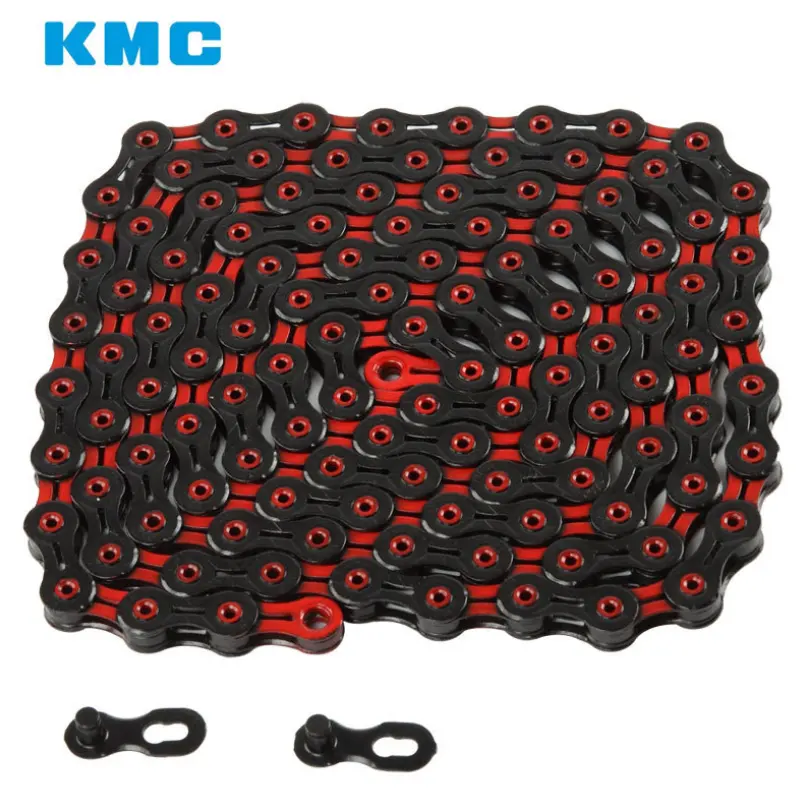 KMC X11SL bicycle chain DLC10 / 11-speed black/red/black/color diamond full hollow mountain road bike chain