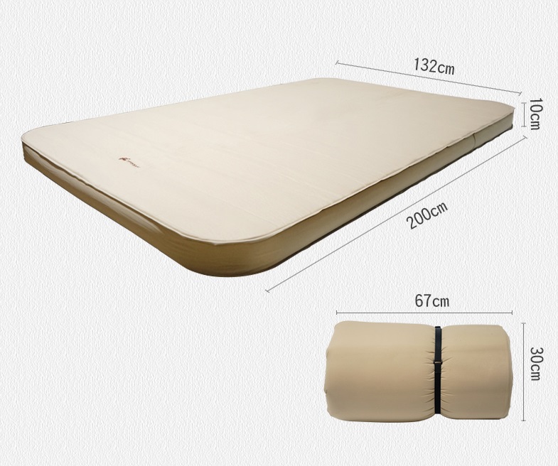 outdoor camping thickened single double air sponge bed Self-inflating folding mattress camping sleeping pad