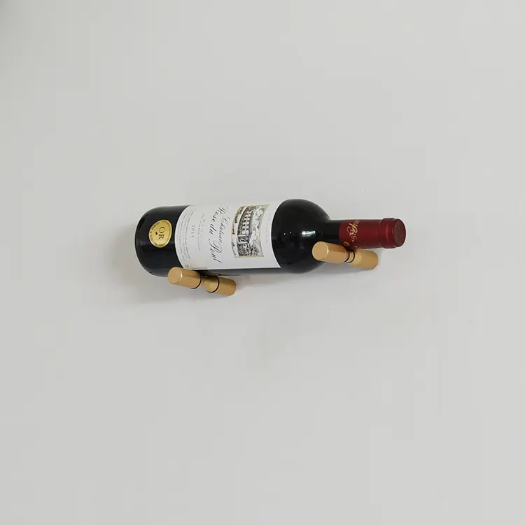 Customized color 1 bottle deep wine bottle holder vino pins wall mounted wine pegs