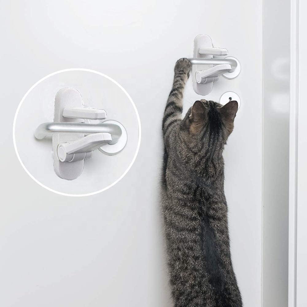 Дверной рычаг замок Cat Proof дверные ручки 3M клей Простота установки и использования