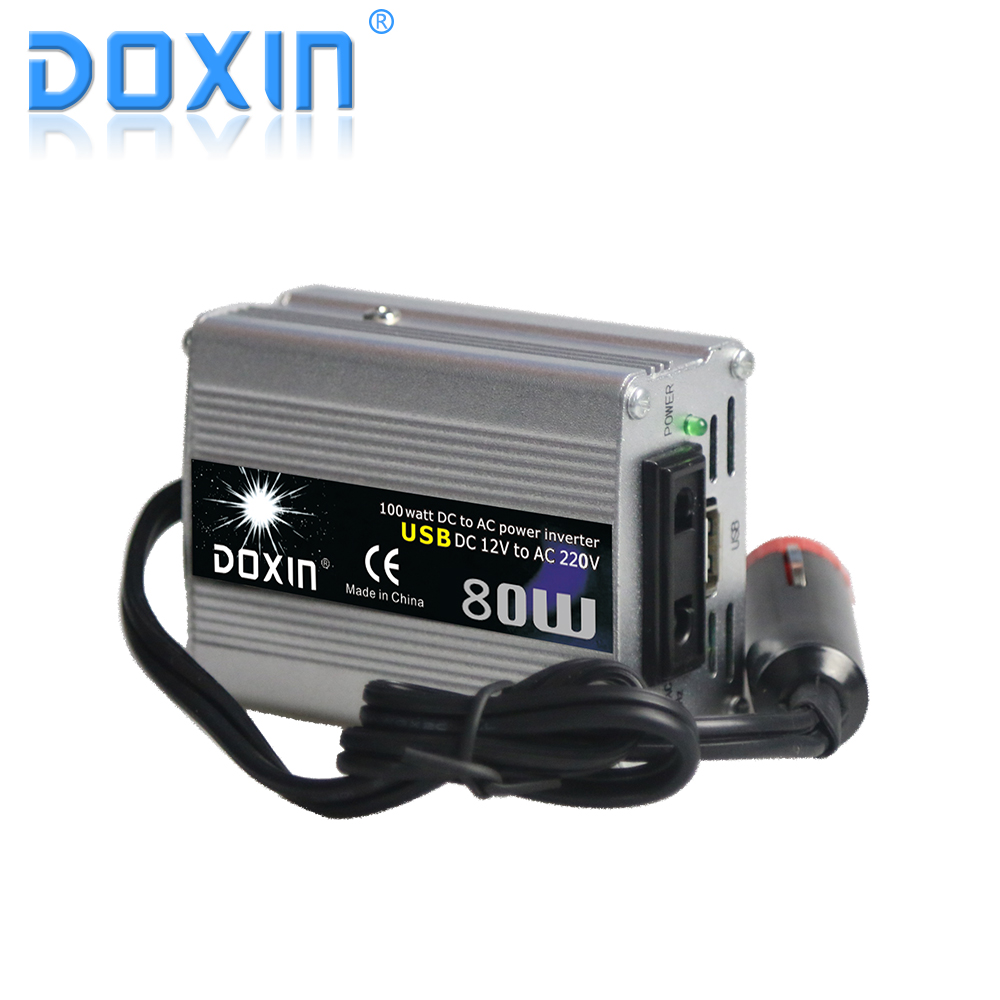 Portable 80W Mini 12V 24V 220V Modified Sine Wave Power Car Inverter