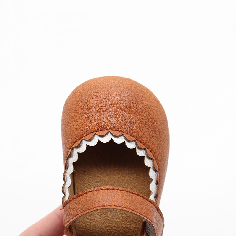 Wholesale Casual Summer Soft Suede Leather Ballet Girl Mary Jane Flats Pink Dress Princess Baby Shoes