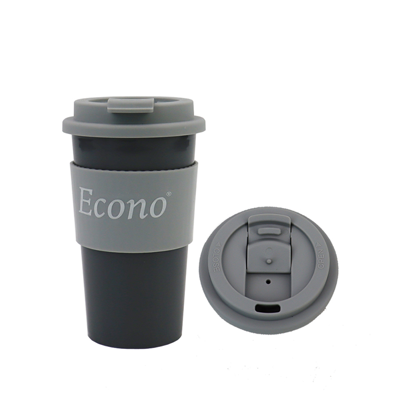 12oz Food Grade coffee cup plastic environmentally friendly reusable plastic coffee cup with lid
