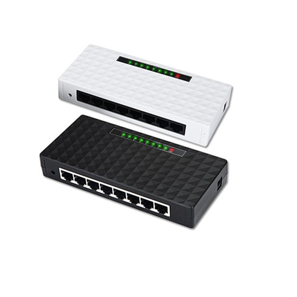 Коммутатор Настольный Rj45 Lan, 5 портов, 10/100/1000 Мбит/с
