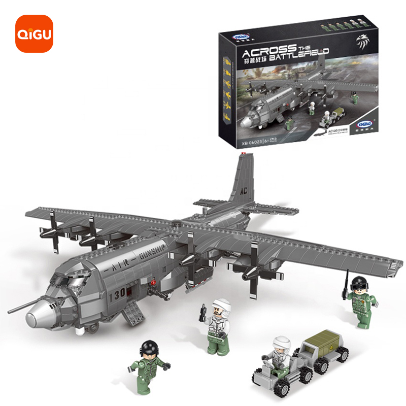 Xingbao 06023, 1713 шт., Legoed, Военная серия, AC130, самолет, самолет, строительные блоки с мини-фигурками, игрушки