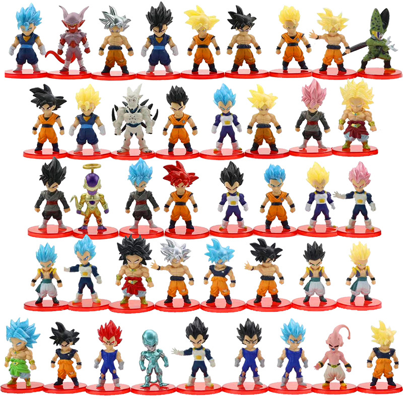 Деталь dragon украшение торта, дракона фигурки Куклы dragon ball Z набор для выпечки тортов украшения, 3 дюйма Супер Saiya торт украшения набор игрушек