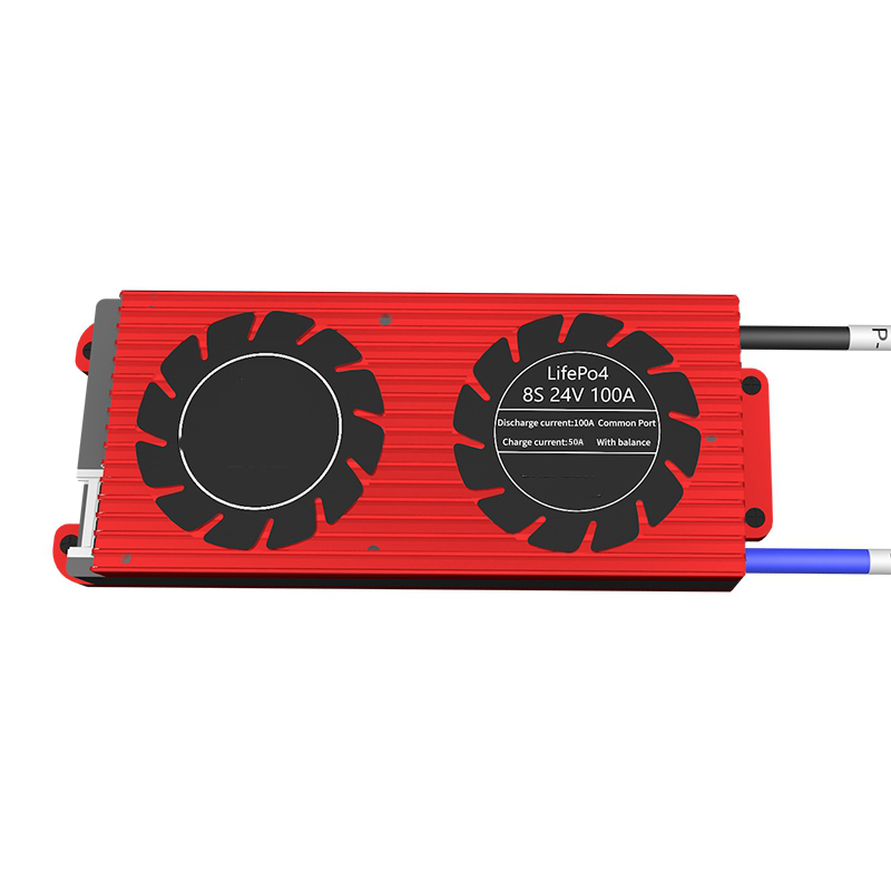 Солнечный Lifepo4 8S 24V 100A BMS для аккумуляторного блока, водонепроницаемый с функцией балансировки перезаряда или разряда по току