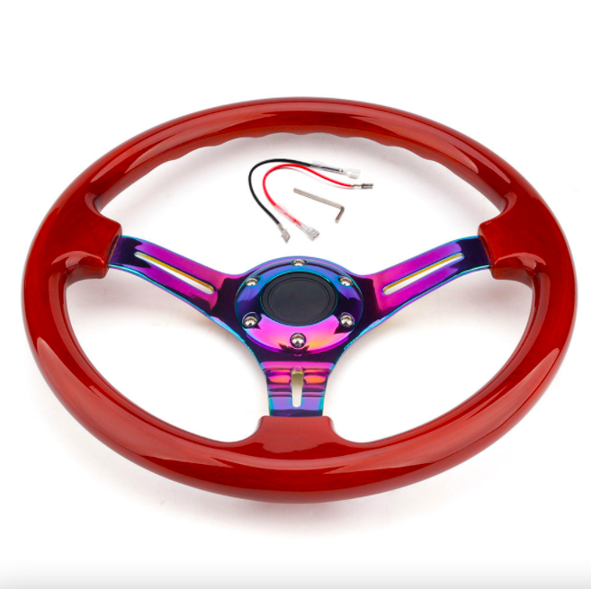 ABS 350mm 14 inch 50mm Dish Steering Wheel Neo Spoke for Other Universal Parts Racing Sports gamepad gaming