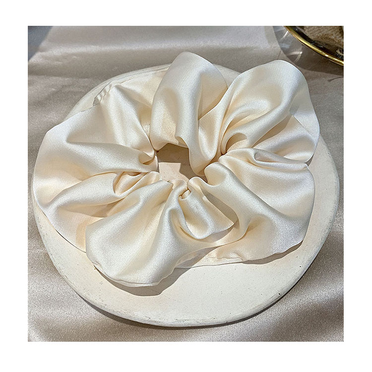 Гигантский белый шелк scrunchie чистый шелк scrunchies для волос srunchies шелк с упаковкой