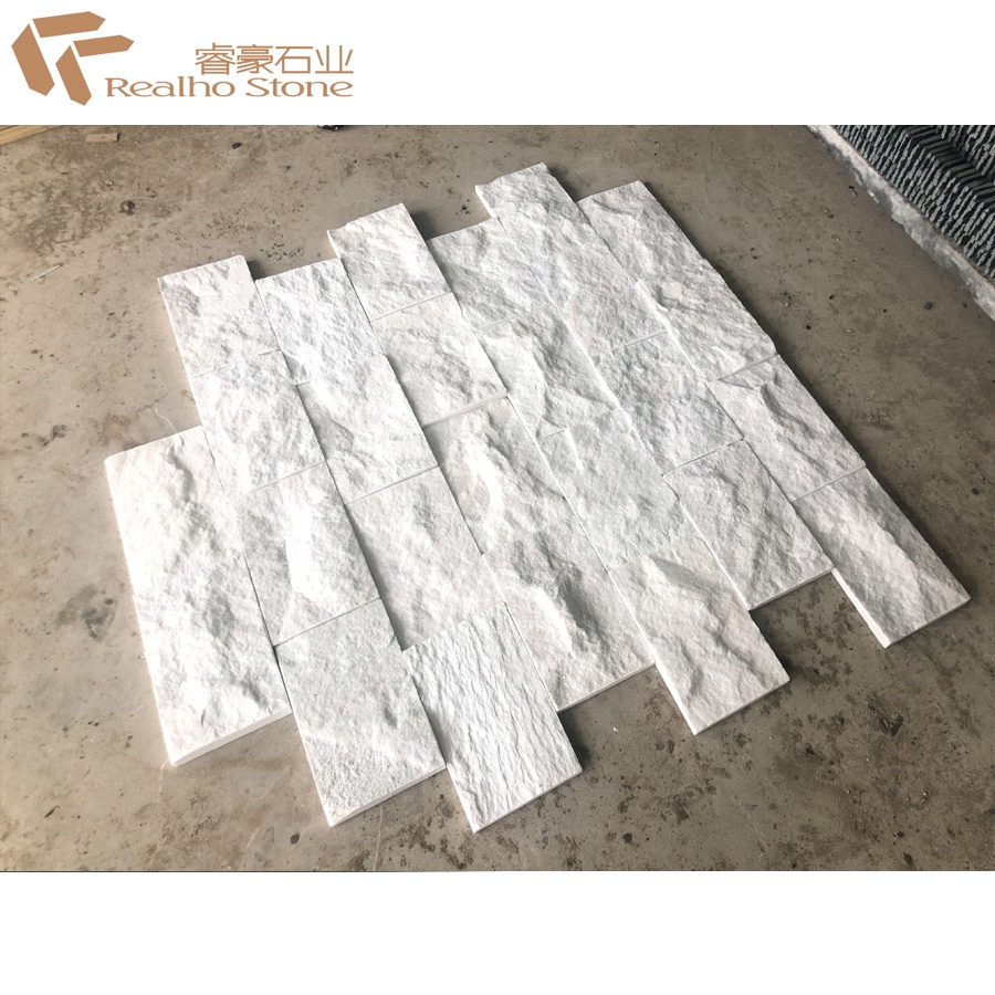 Split Face Natural Stone White Stone For Wall Cladding Facade