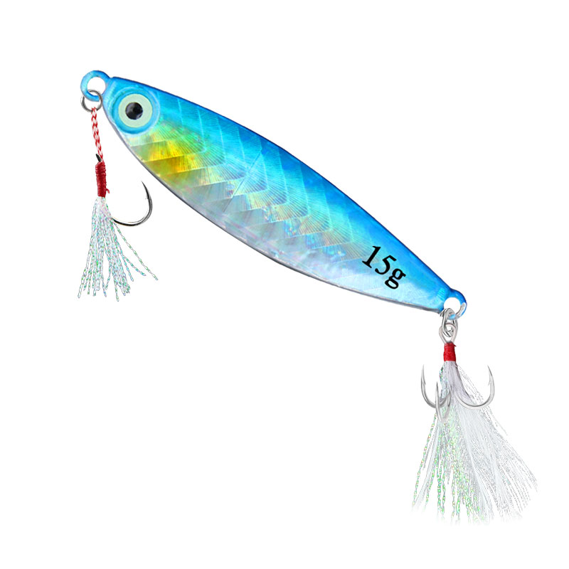 Top Right Jig006 Metal Jig Lure Iron Plate Jigging Lure Lead Slow Jigging Fish Iron Plate Casting Fishing Lure