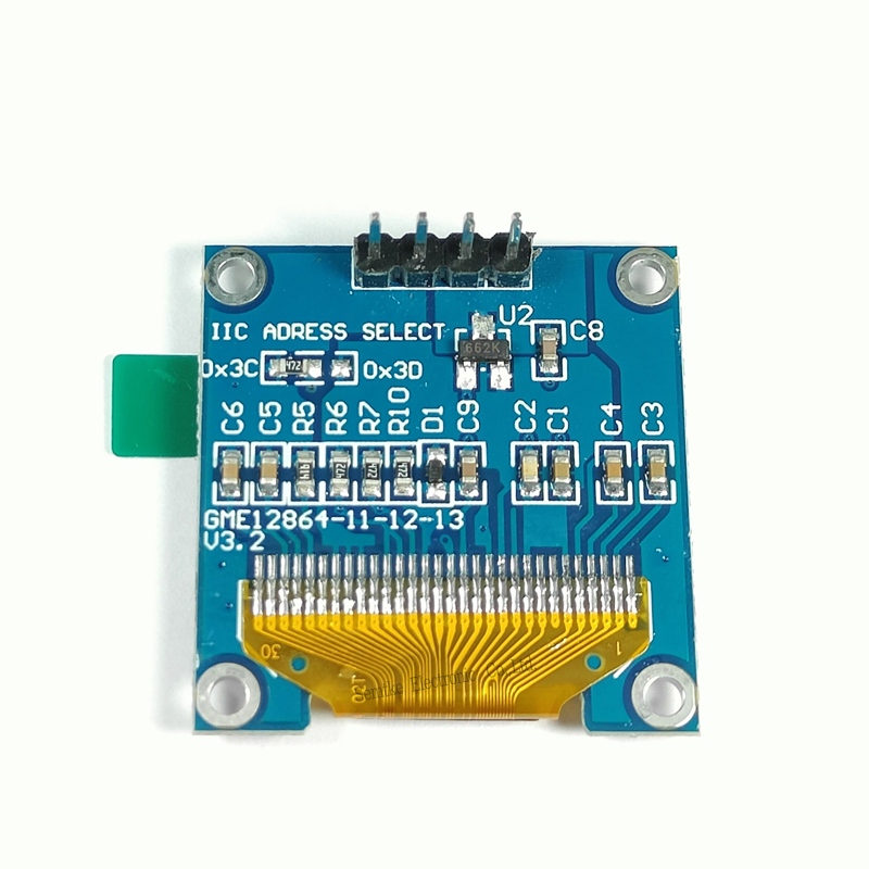 Модуль последовательного белого дисплея OLED IIC 0,96 дюйма, 128X64 I2C SSD1306 12864, плата ЖК-экрана GND VCC SCL SDA 0,96 дюйма, Черная