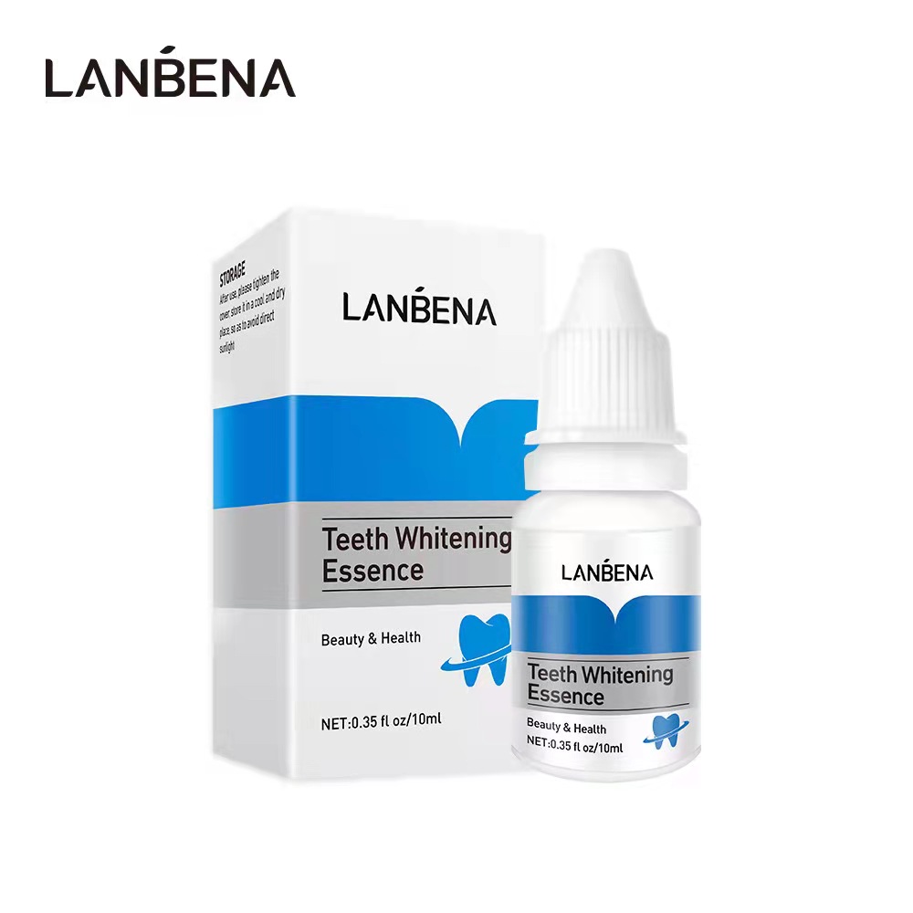 Оптовая продажа, отбеливающая сыворотка LANBENA для чистки зубов, с логотипом
