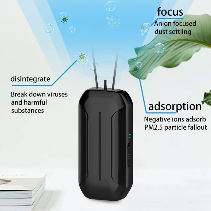 2020 Clean Ionizer Mini Wearable Portable Anion Necklace Air Purifier for Office