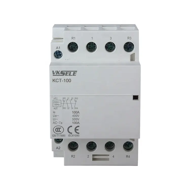 WEIKESEN KCT-100 100A 4P 4NO 4NC 2NO2NC modular contactor 12V 24V 48V 110V 220V 230V AC household magnetic contactor