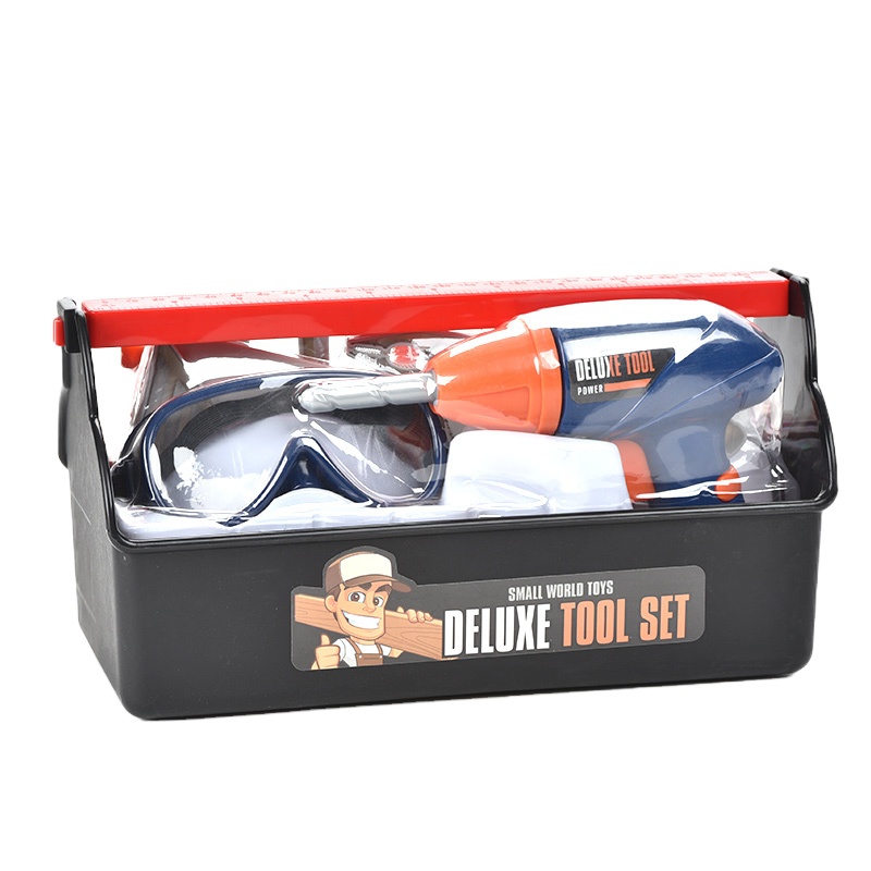 Portable Drill Tool Set Pretend Play Tools Kit Toy Inertial Hand Electric Drill Portable Tool Set Toys