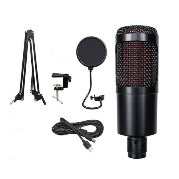 Oem Factory Mic Professional Recording Microfono Streaming Usb Condenser Microphone Kit With Arm Stand
