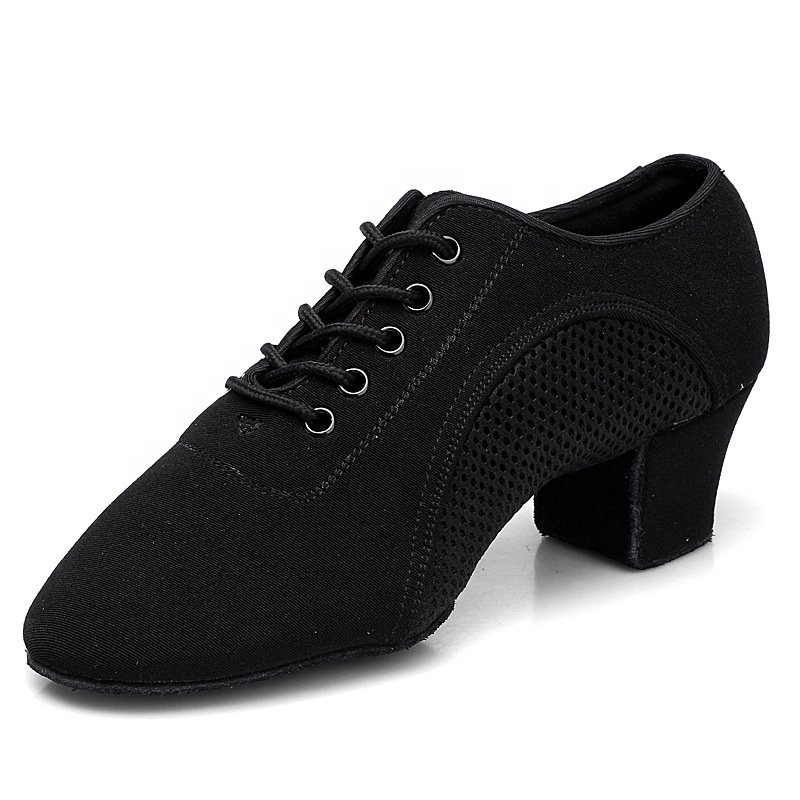 ZMX02R Cross Border Dancing Shoes Adult Women Oxford Cloth Mesh Cloth Latin Shoes