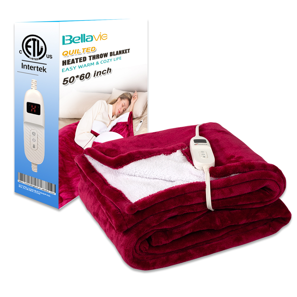 OEM ODM BSCI Body Warm Blanket Heated Throw Blanket Electric Heating Blanket