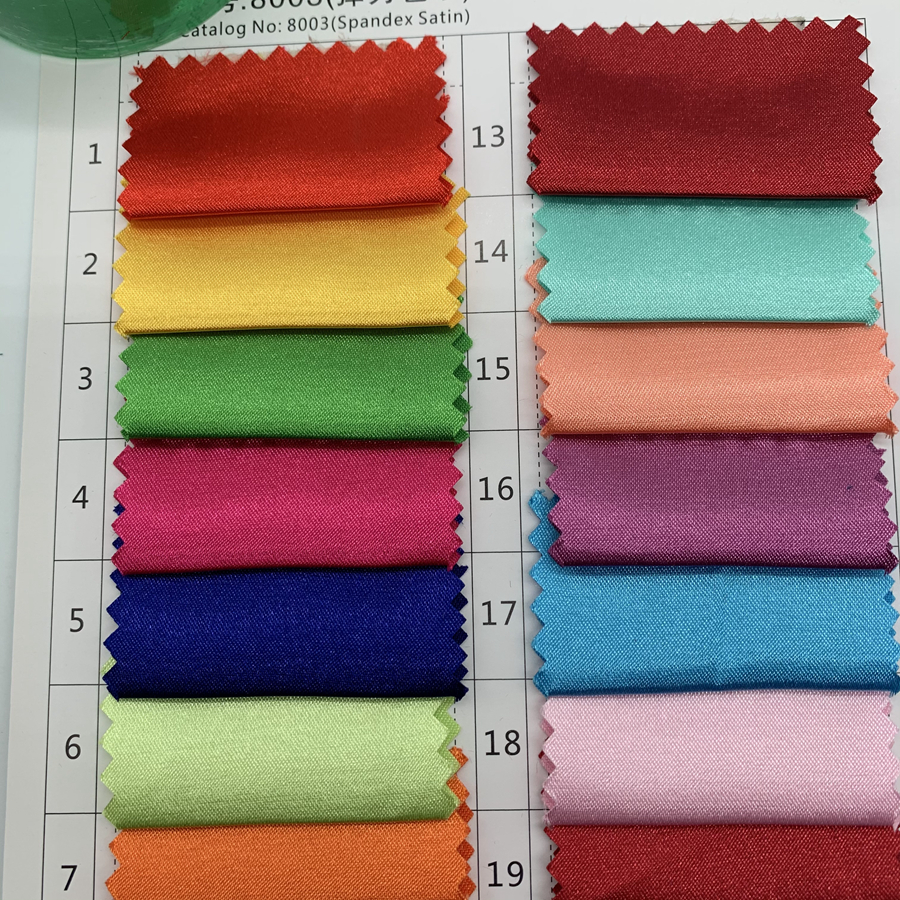 shinny bright stretch spandex satin fabric for wedding dress