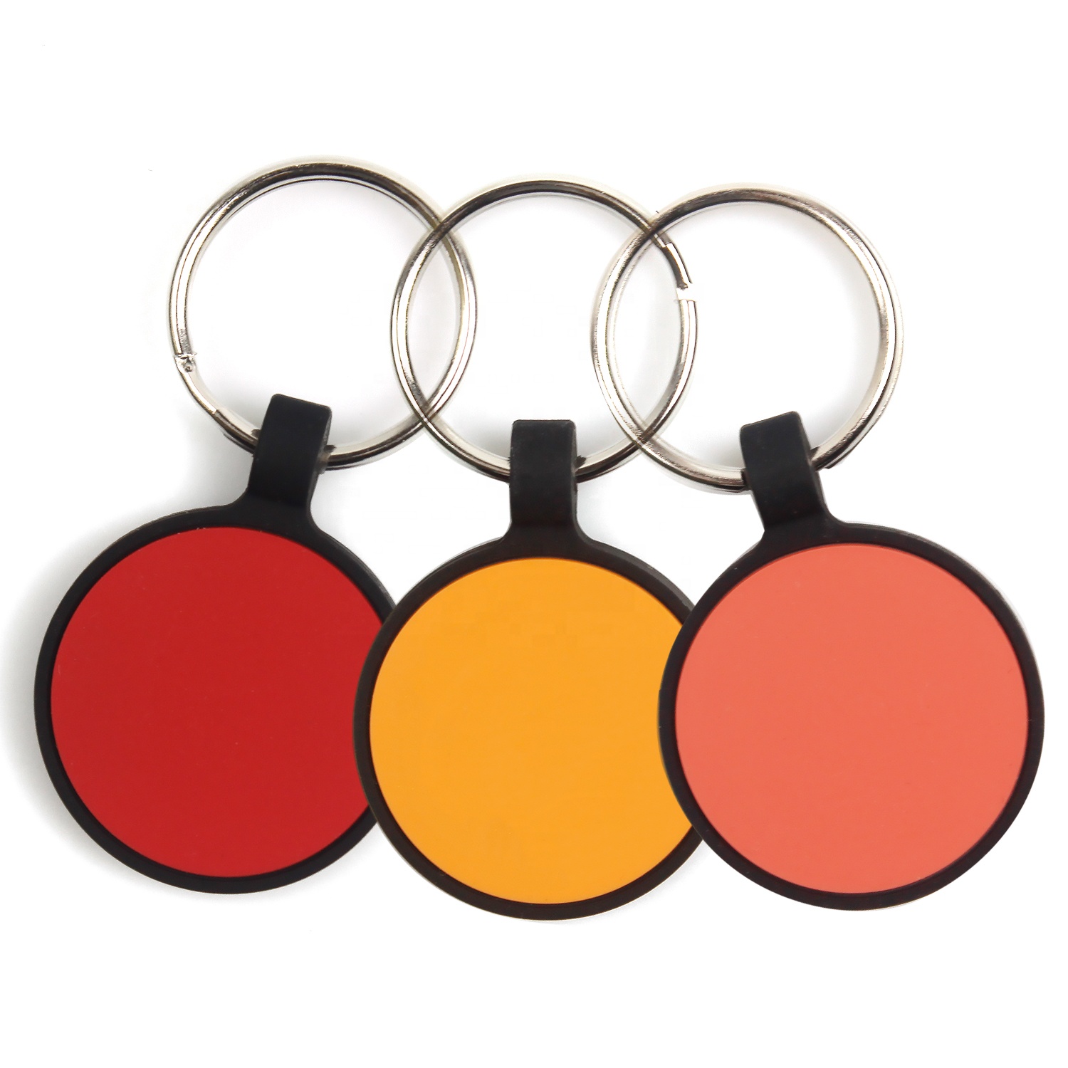 Round Engraving Silicone Pet ID Tags Sublimation Pet Tags
