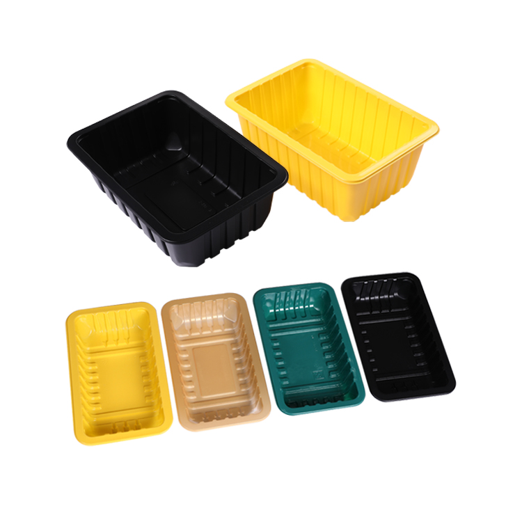 pp modified atmosphere packaging tray red plastic tray for roast chicken packaging quail meat tray