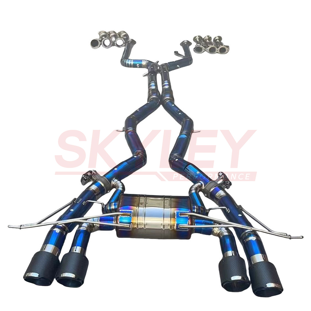 Oem Performance Titanium Catback System With Electroplating Blue Tips For Bmw M3/m4 G80/g82 3.0t 2019-2023 Racing Exhaust Pipes